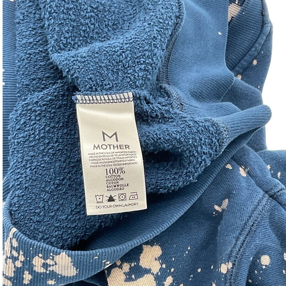 Mother Splattered Blue The Square Sweatshirt Size M - Picture 3 of 4